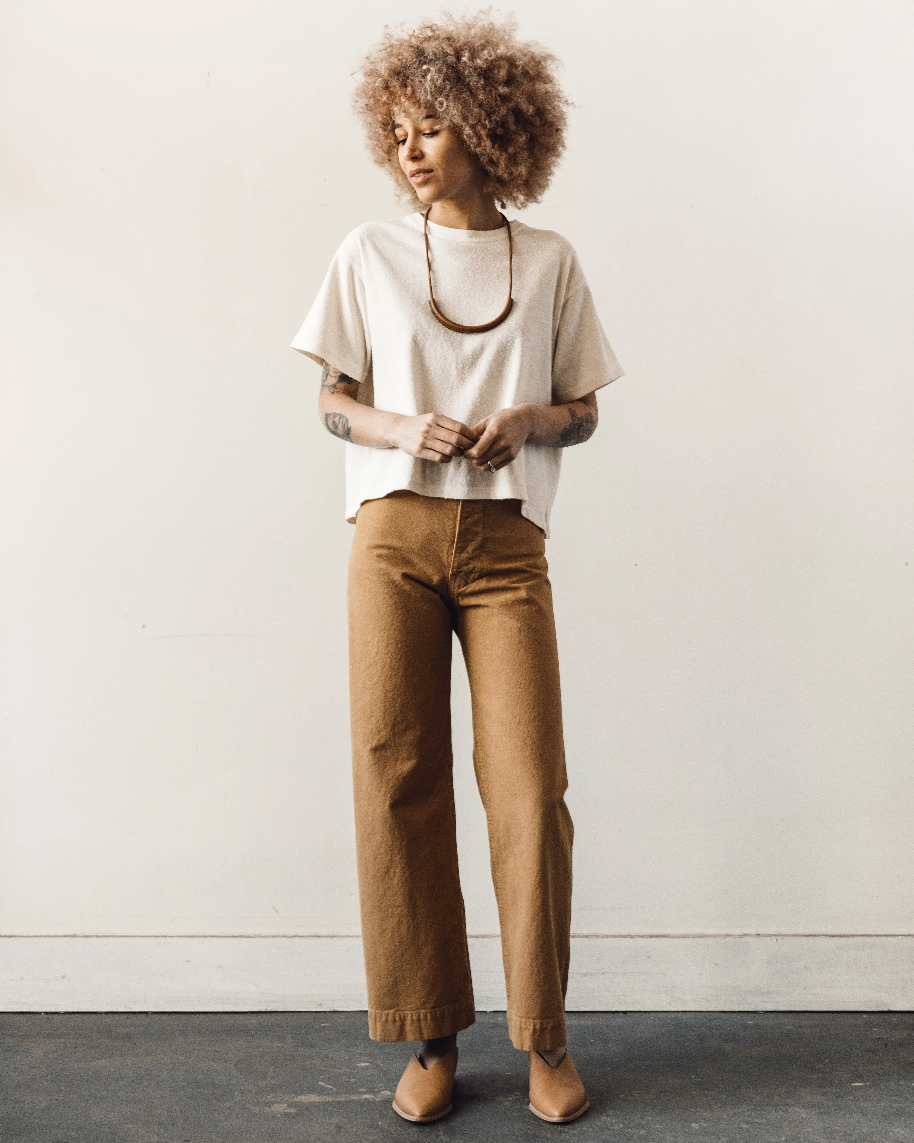 7115 Signature Textured Linen Tee, Off-White