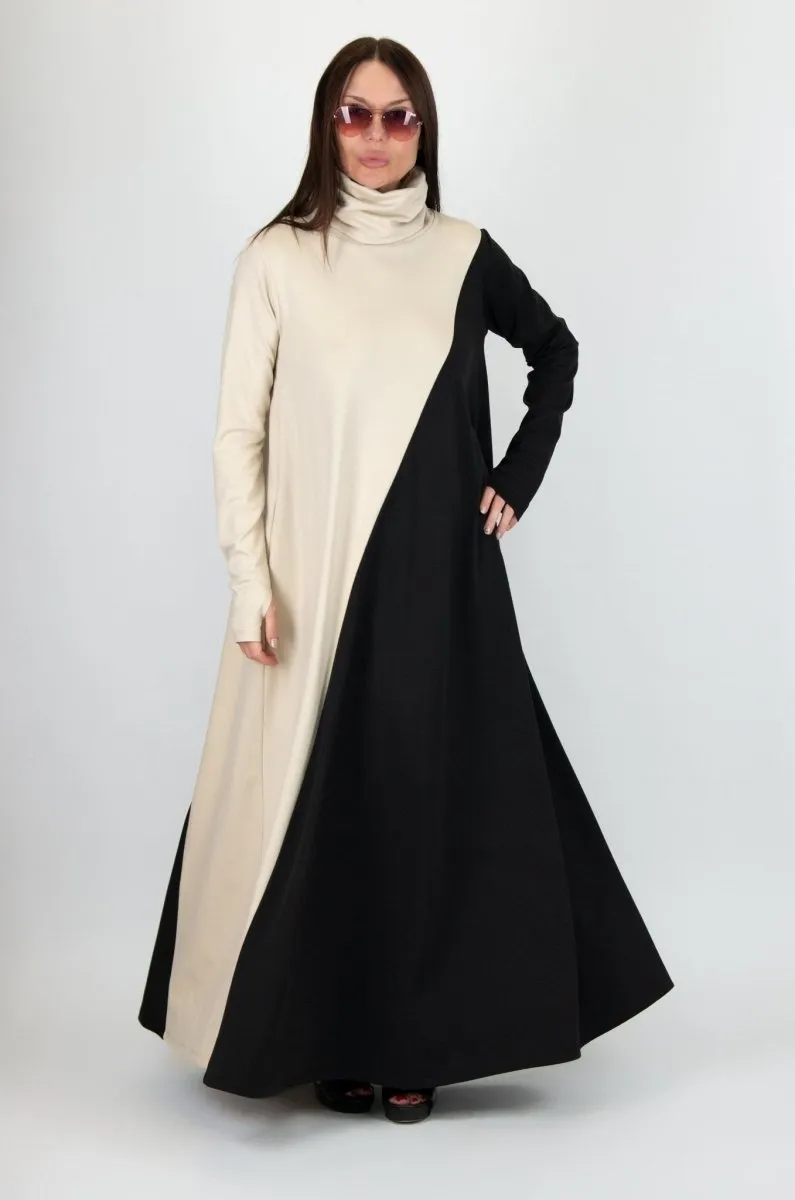 A Line Turtleneck Dress Vivian