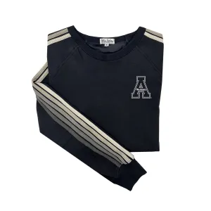 Appalachian State University Striped Crewneck Sweatshirt