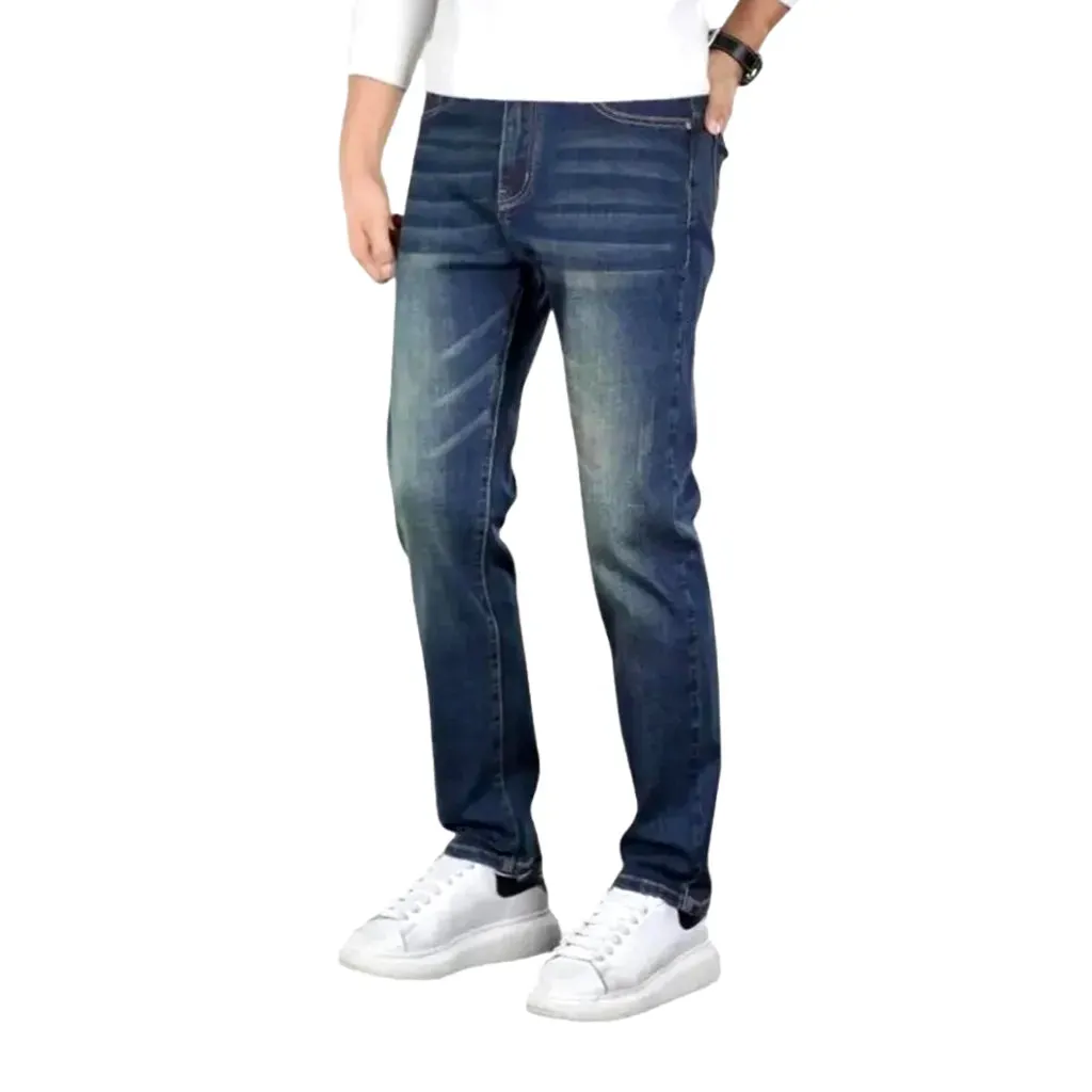 Average pattern casual slim fit men's jeans