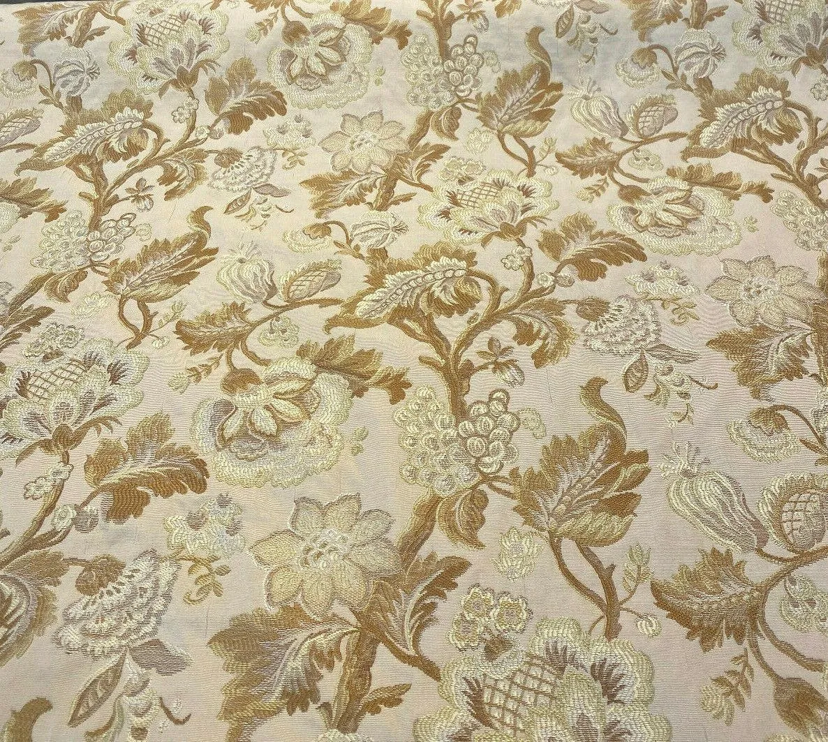 Barrow Winfrey Birch Beige M8424 Jacquard Brocade Fabric By The Yard