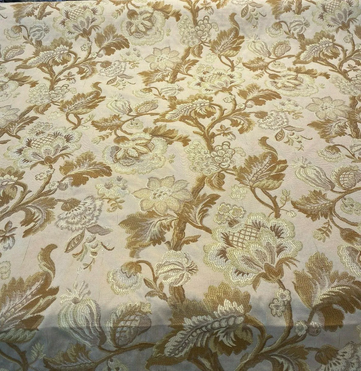 Barrow Winfrey Birch Beige M8424 Jacquard Brocade Fabric By The Yard
