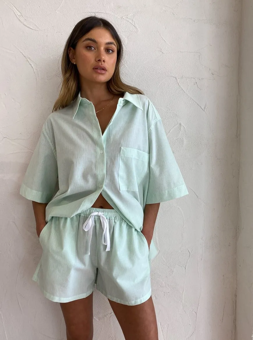 Blanca Lennox Shorts in Mint/White