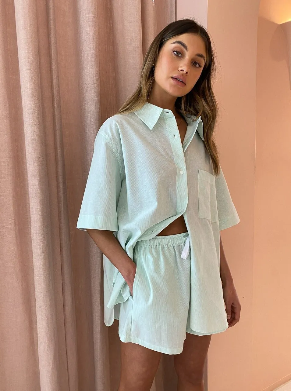 Blanca Lennox Shorts in Mint/White