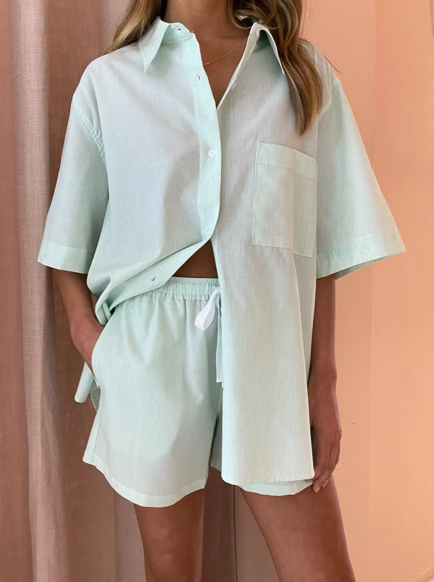 Blanca Lennox Shorts in Mint/White