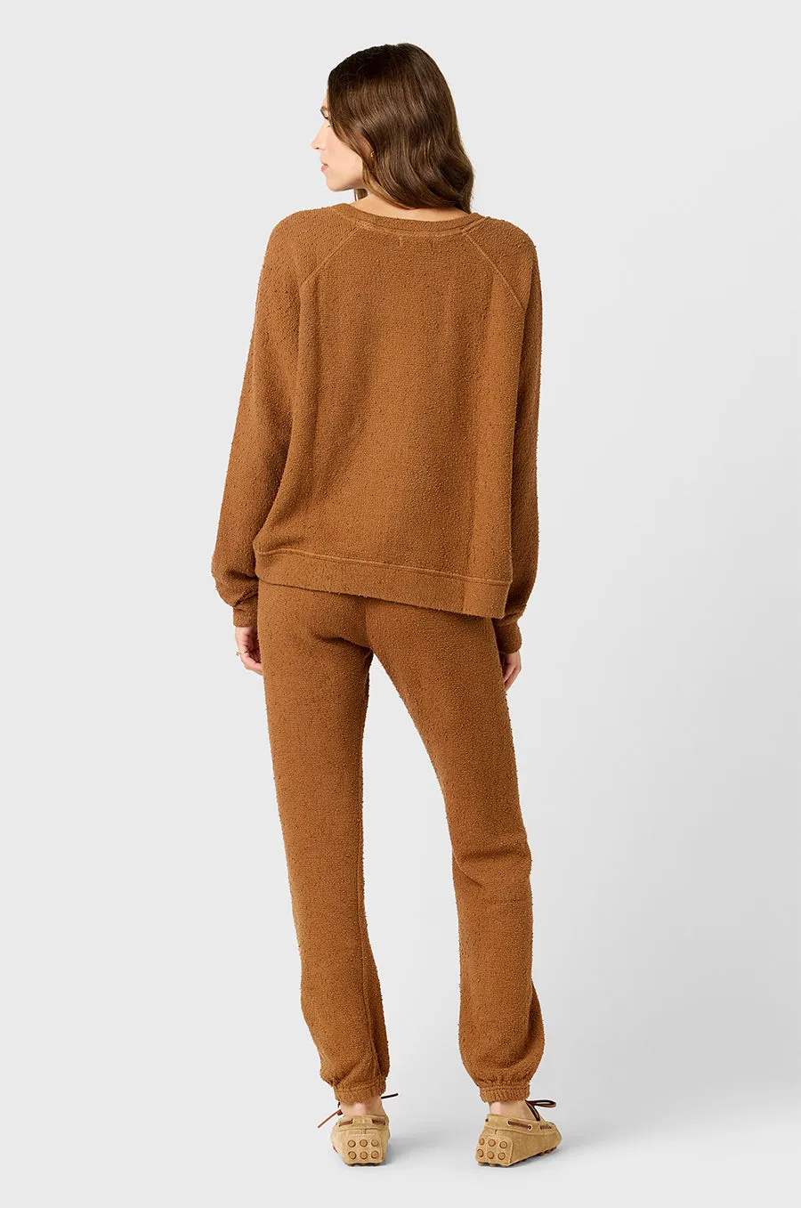 BRENTWOOD SWEATSHIRT IN PRALINE BOUCLÉ
