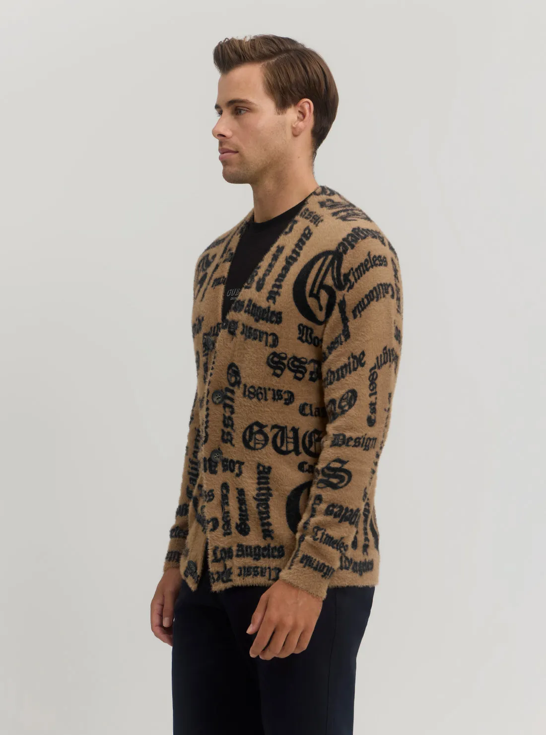 Brown Gothic Knit Cardigan