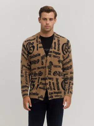 Brown Gothic Knit Cardigan