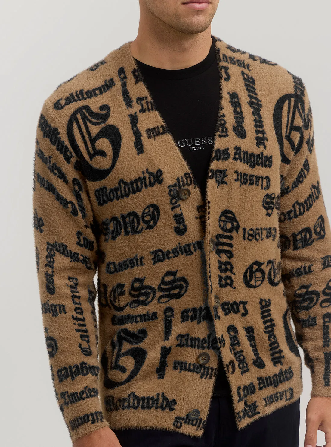 Brown Gothic Knit Cardigan