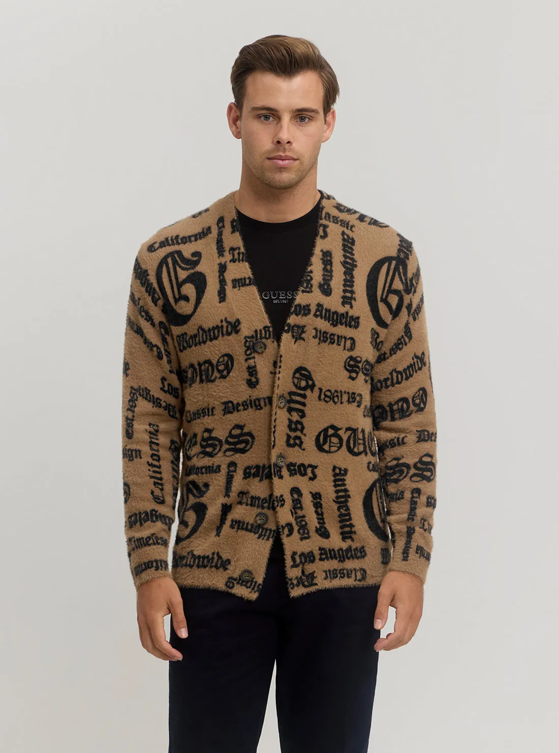 Brown Gothic Knit Cardigan