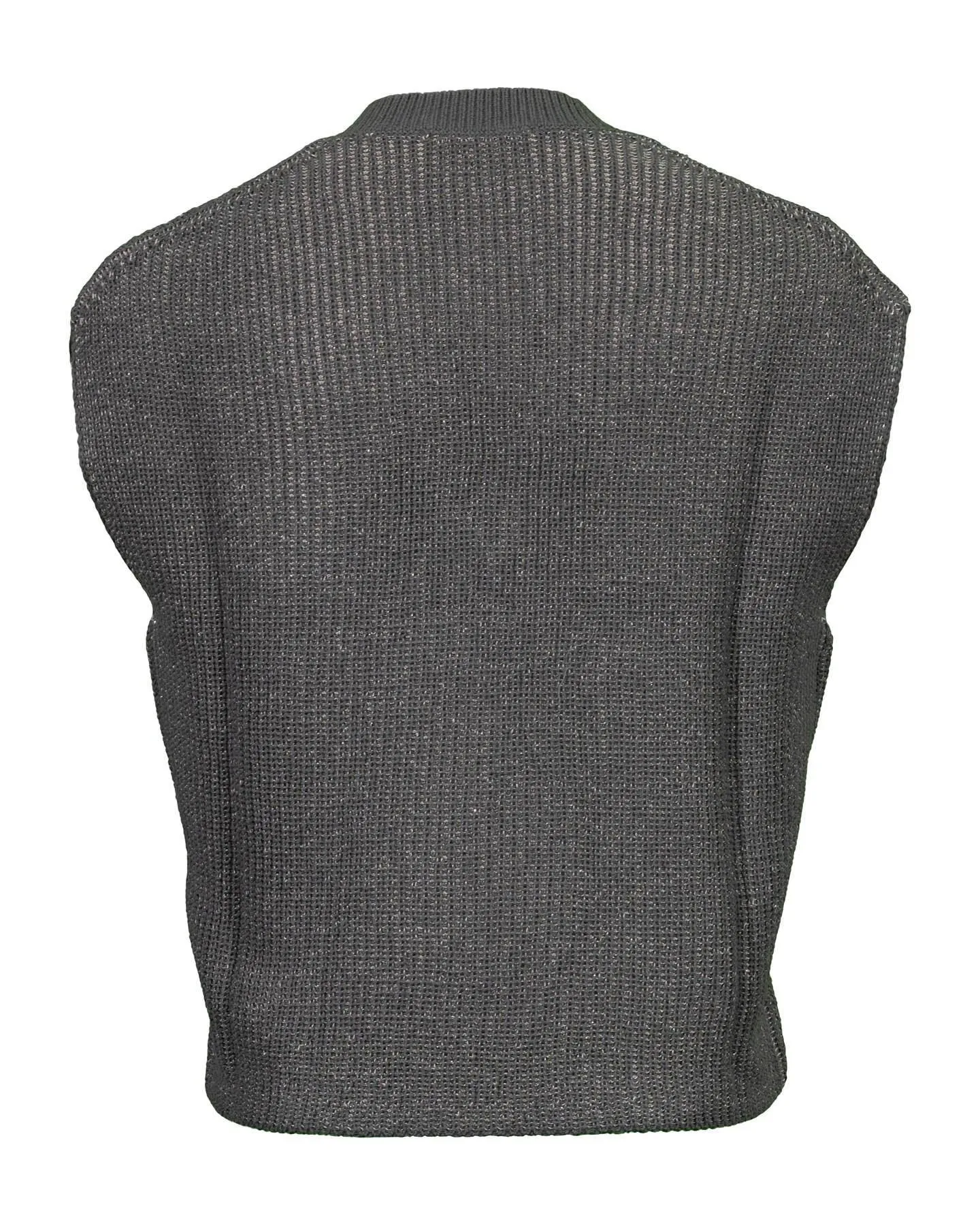 Cropped Knit Sleeveless Pullover