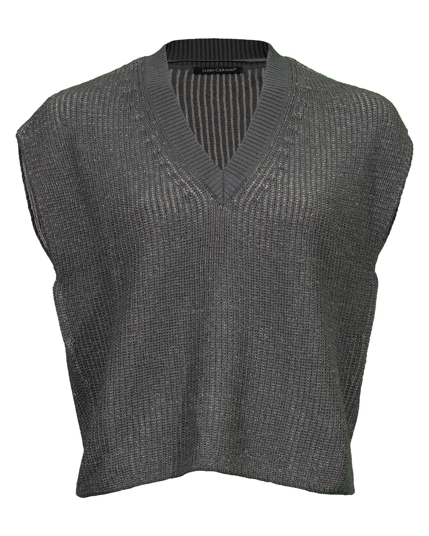 Cropped Knit Sleeveless Pullover