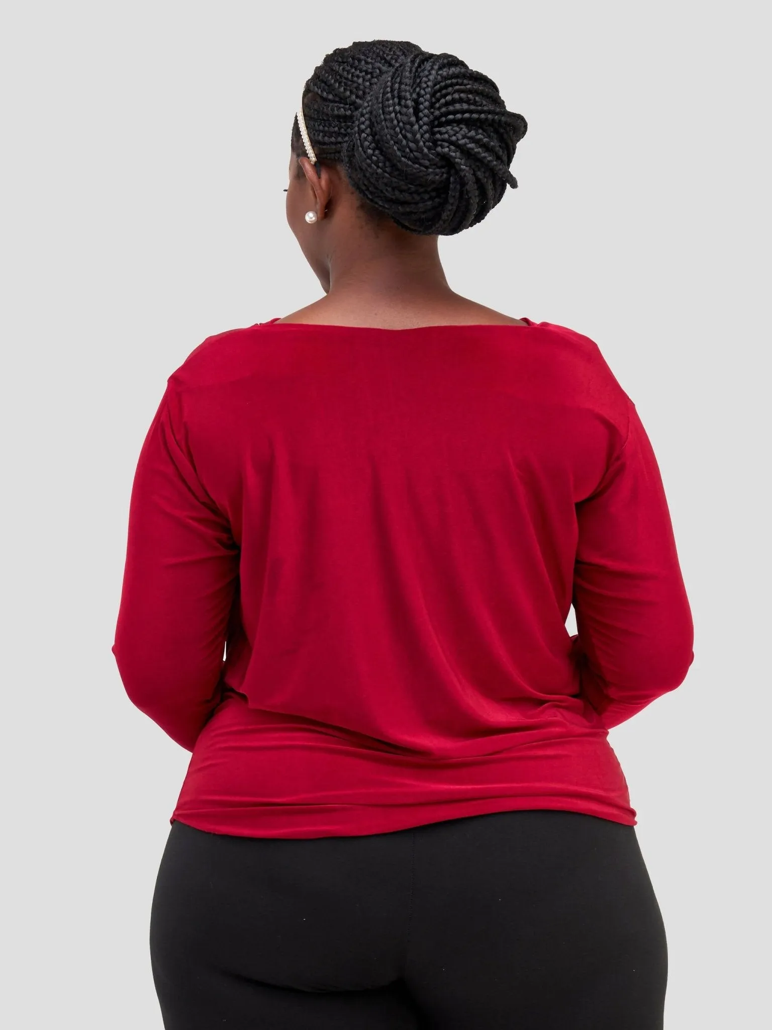 Curves BD Cowl Top - Maroon