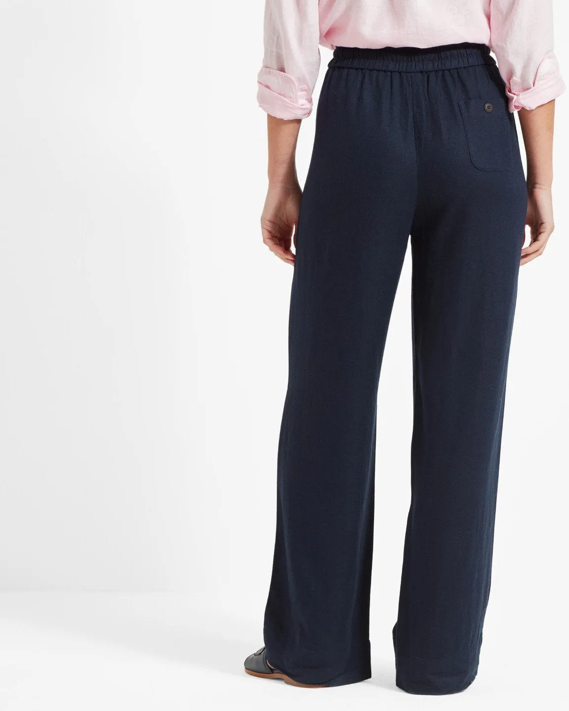 Daphne Linen Trousers Navy