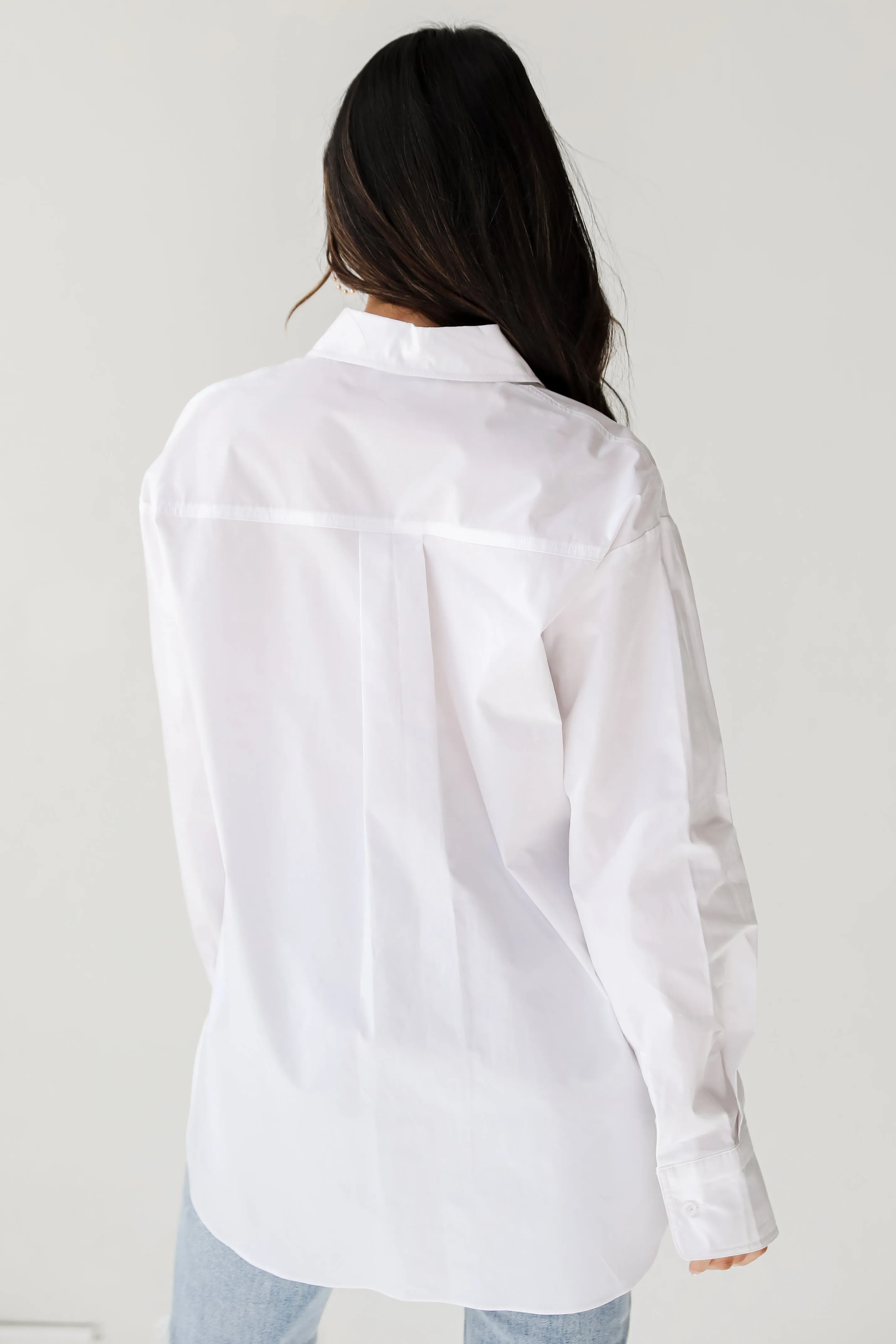 FINAL SALE - Elevated Sensibility White Button-Up Blouse