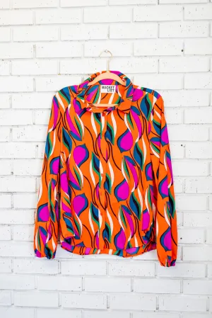 Floral Button-up Blouse