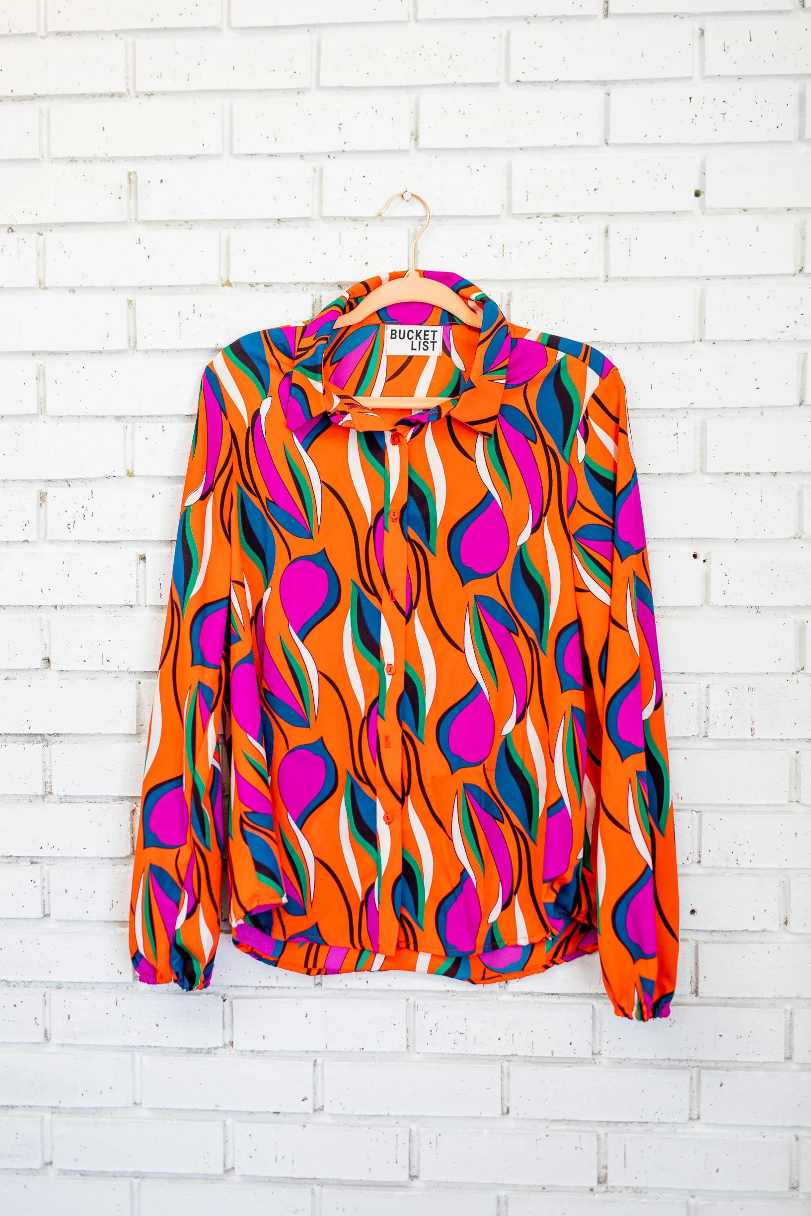 Floral Button-up Blouse