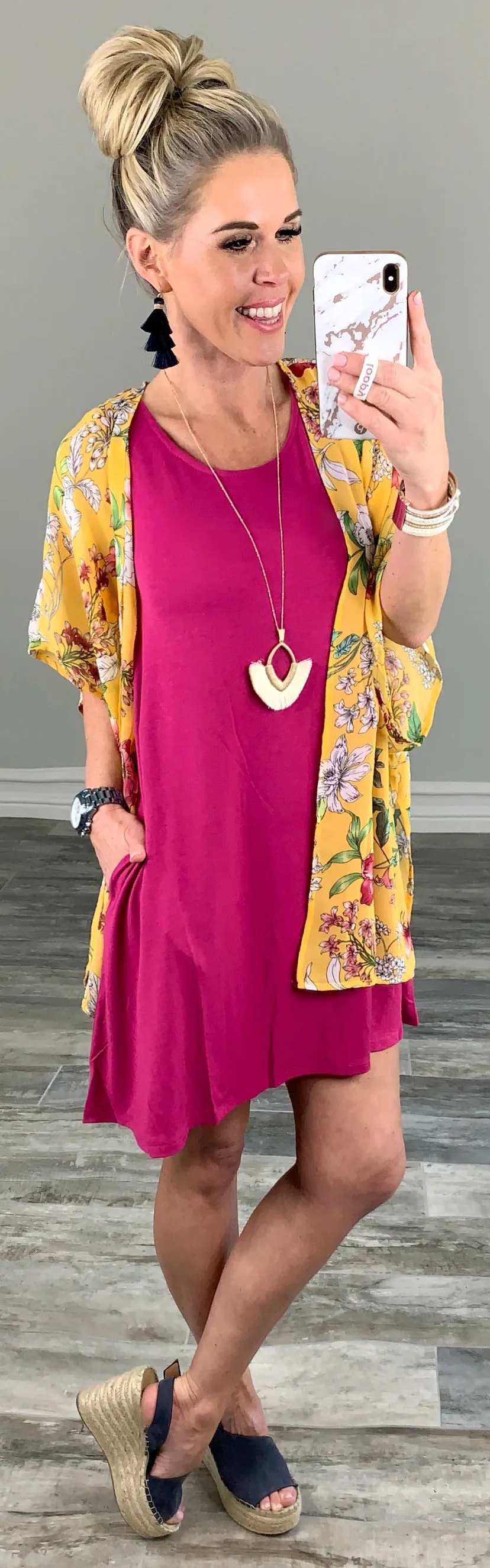 Island Breeze Kimono - Sunflower