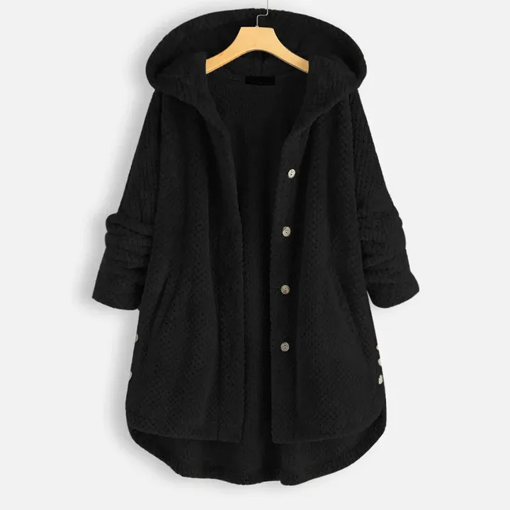 Ivyshape | Casual Fleece Hooded Winter Coat for Women