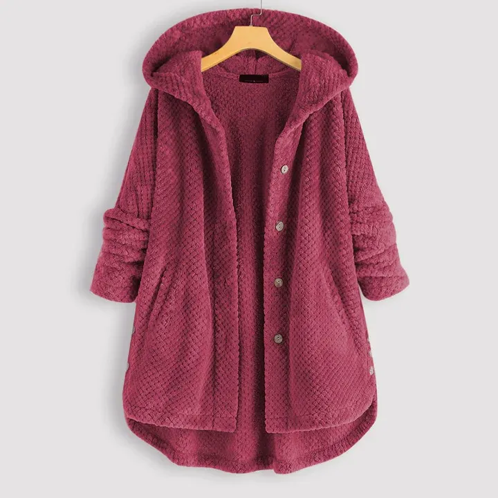 Ivyshape | Casual Fleece Hooded Winter Coat for Women