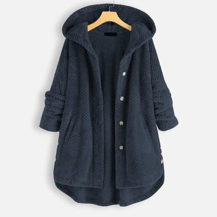 Ivyshape | Casual Fleece Hooded Winter Coat for Women