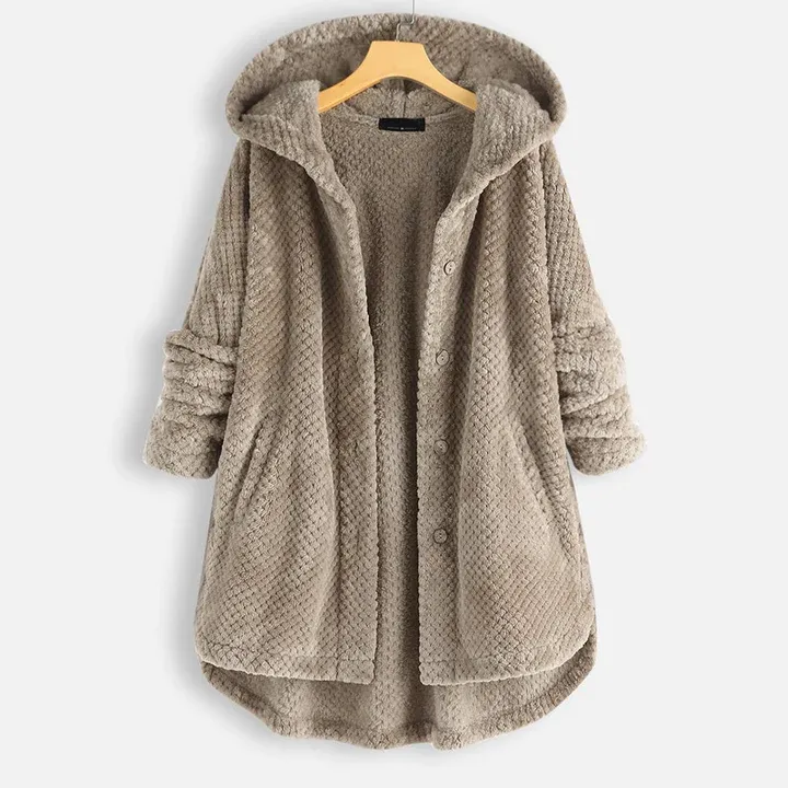 Ivyshape | Casual Fleece Hooded Winter Coat for Women