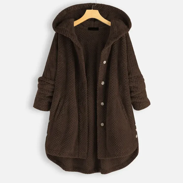 Ivyshape | Casual Fleece Hooded Winter Coat for Women