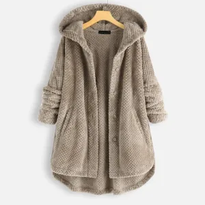 Ivyshape | Casual Fleece Hooded Winter Coat for Women