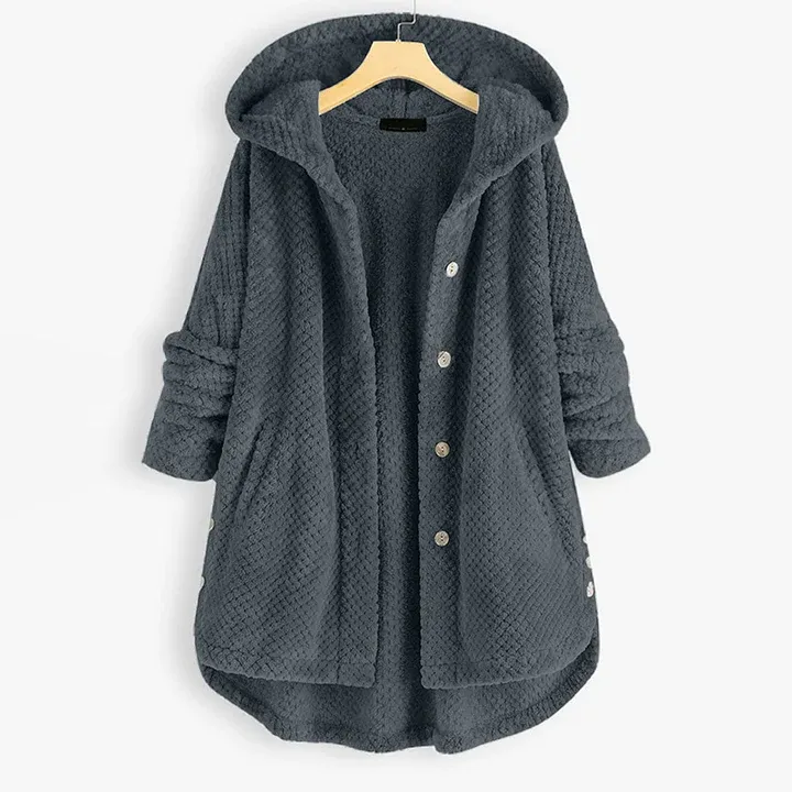 Ivyshape | Casual Fleece Hooded Winter Coat for Women