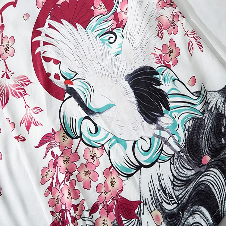 Japanese Kanji Print Kimono Cardigan
