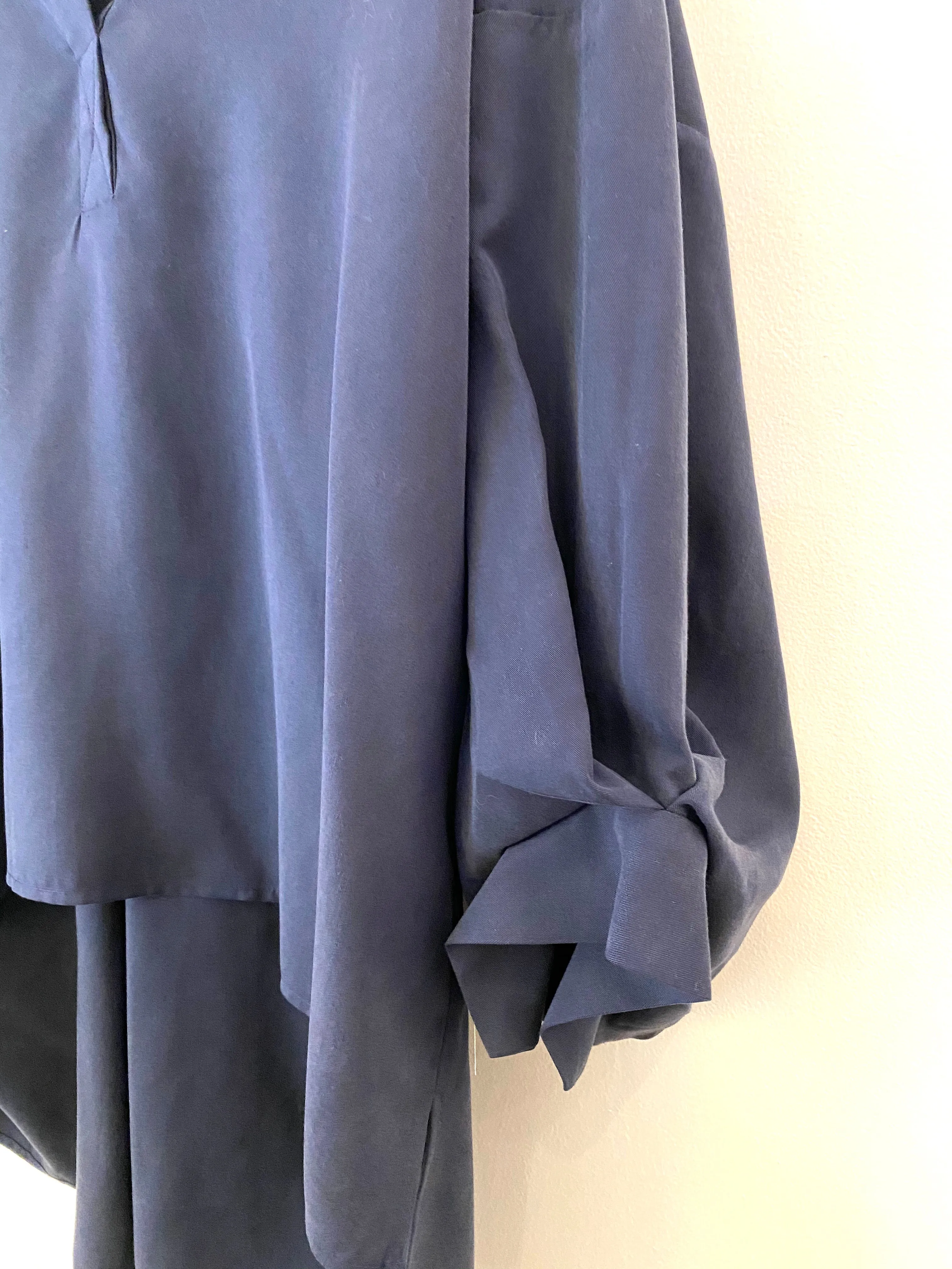 Jenna K Indigo Over Sized Peasant Blouse