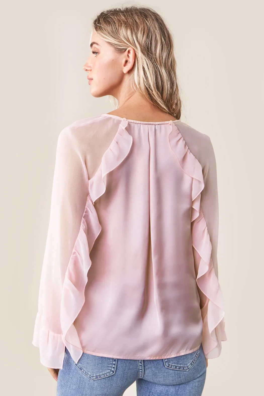 Joanie Ruffled Chiffon Blouse