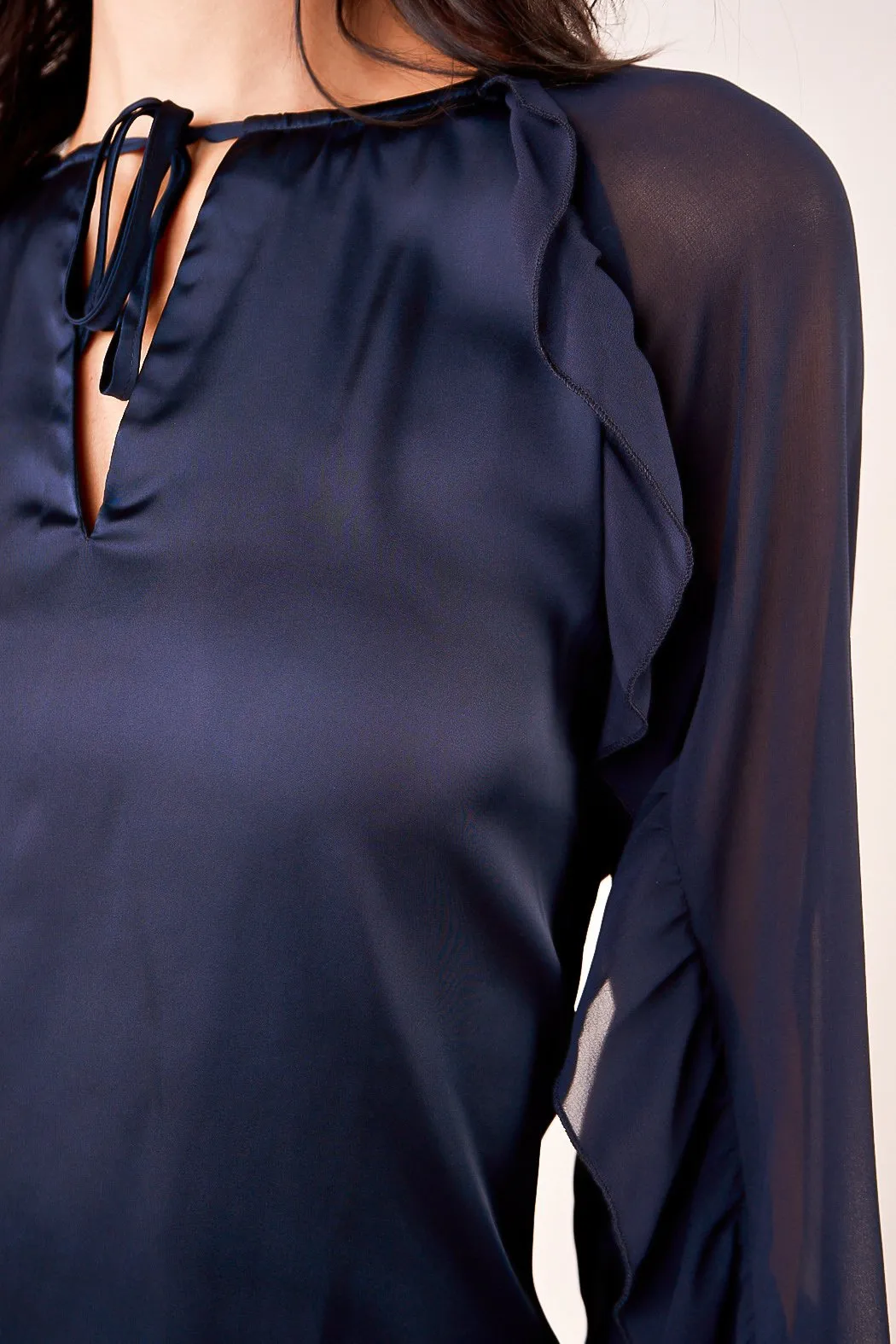Joanie Ruffled Chiffon Blouse