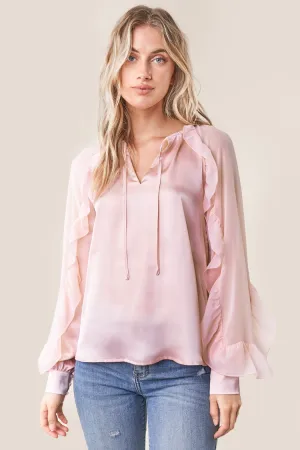 Joanie Ruffled Chiffon Blouse