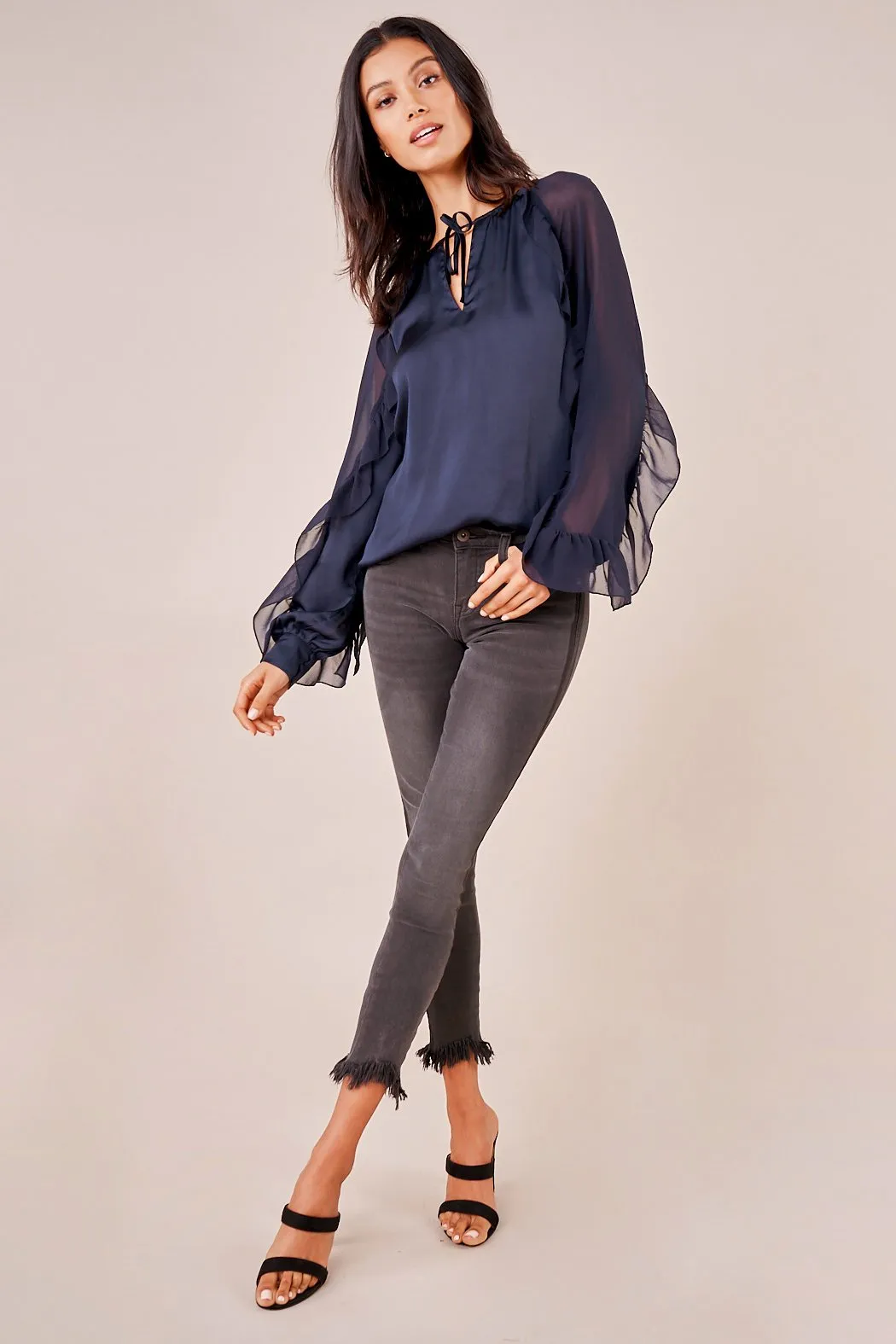 Joanie Ruffled Chiffon Blouse