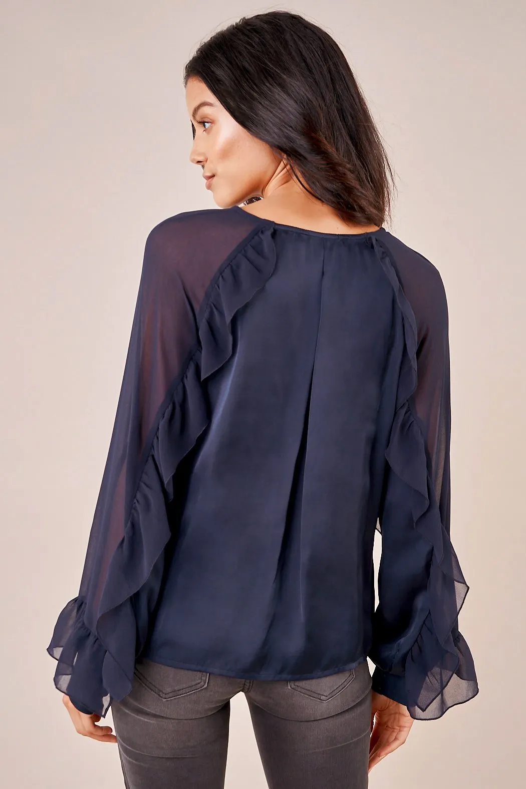Joanie Ruffled Chiffon Blouse