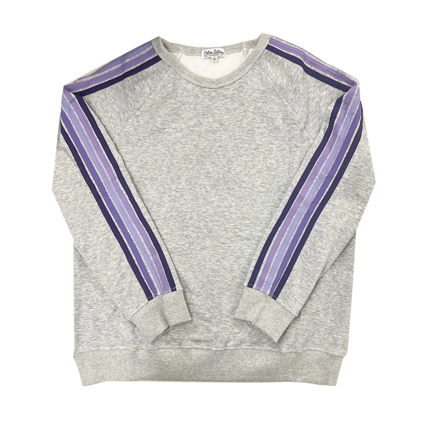 Kansas State University Striped Crewneck Sweatshirt