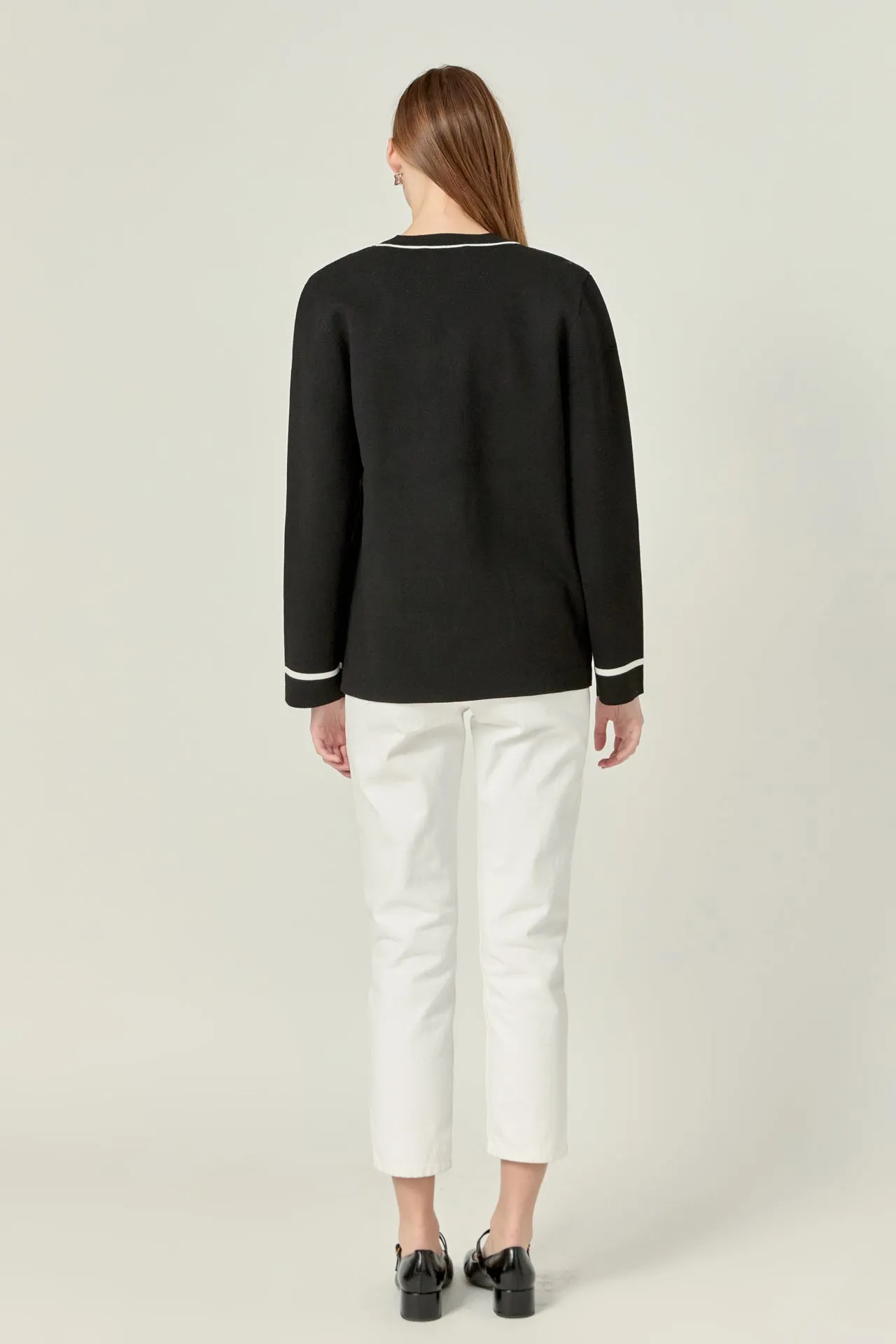 Knit Contrast Cardigan