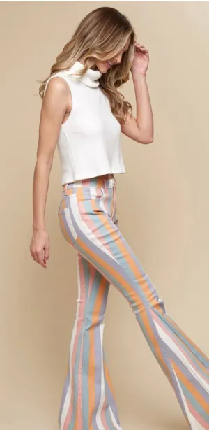 Kristin Stripped Flared Pants