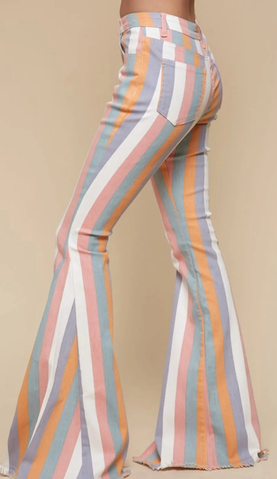 Kristin Stripped Flared Pants