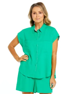 LUCILLE SHORT SLEEVE LINEN SHIRT