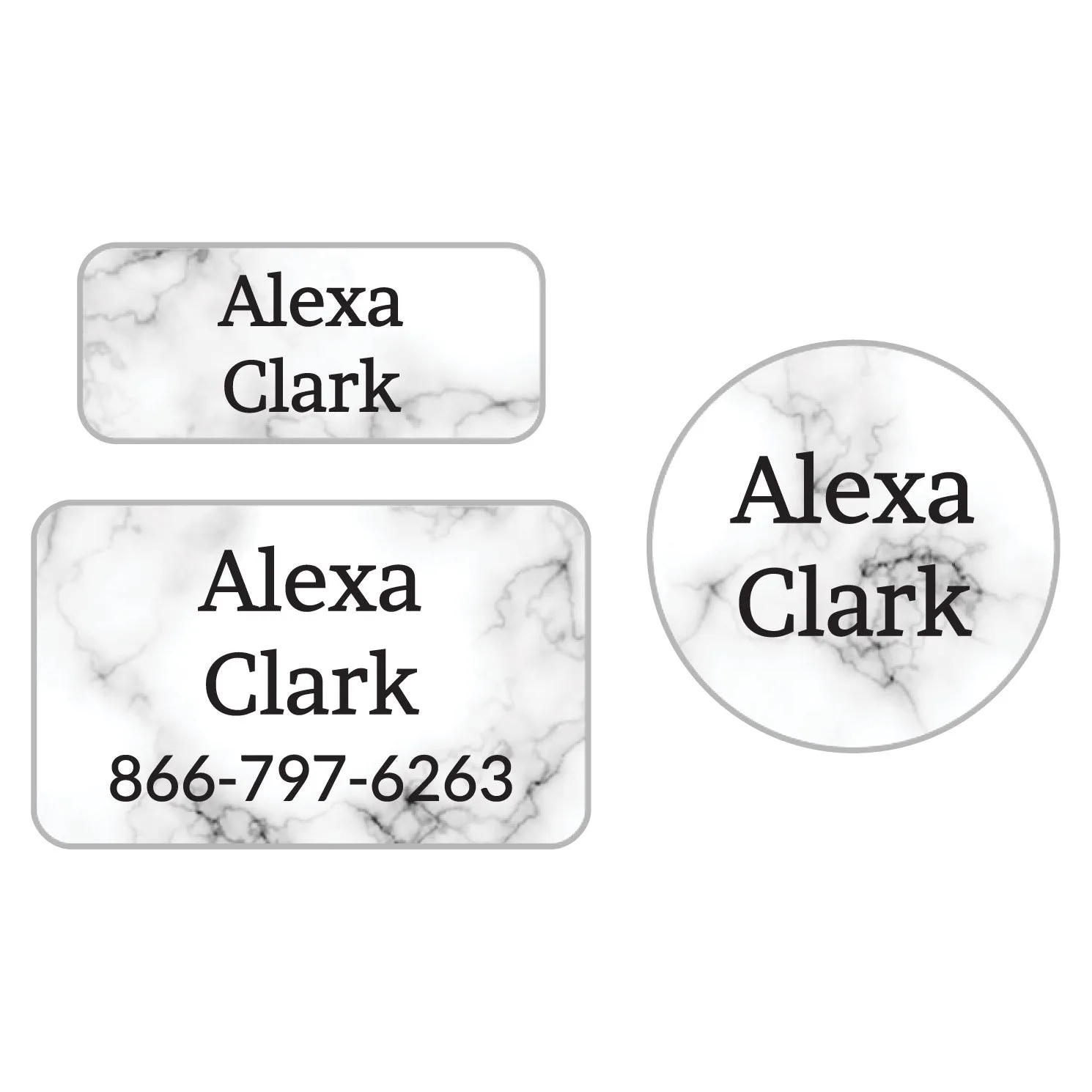 Marble Clothing Labels Pack