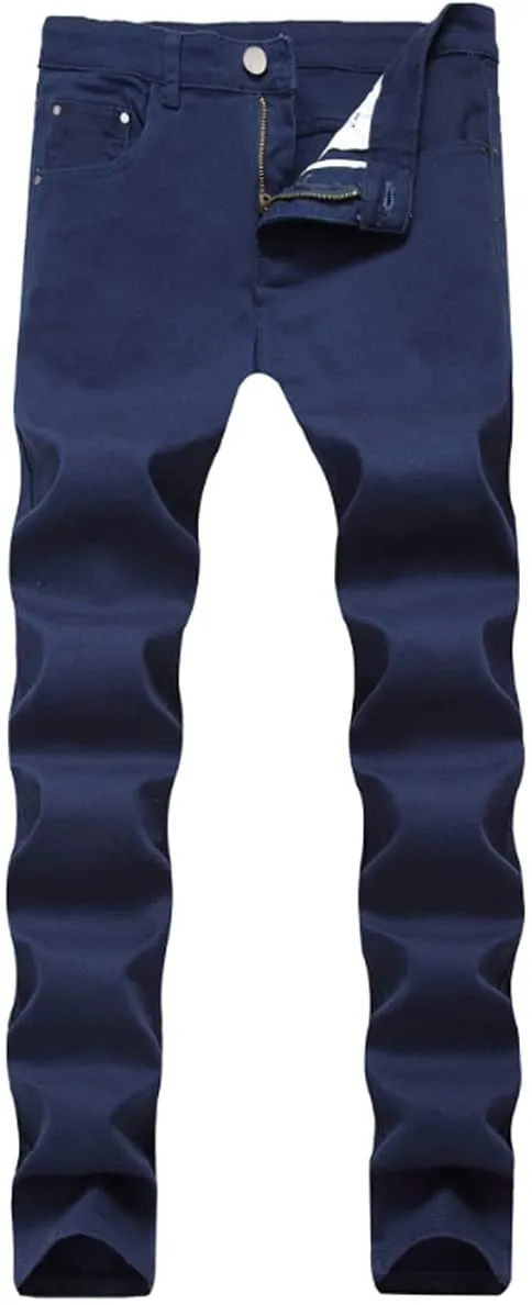 Men's Black Stretchy Slim Fit Jeans Denim Pants