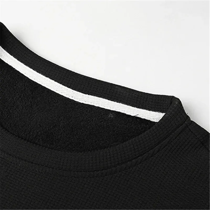Men's Solid Color O Neck long Sleeve Casual Hoodie