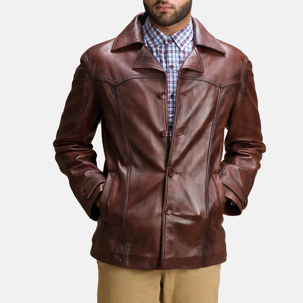 Men's Vincent Alley Brown Leather Jacket