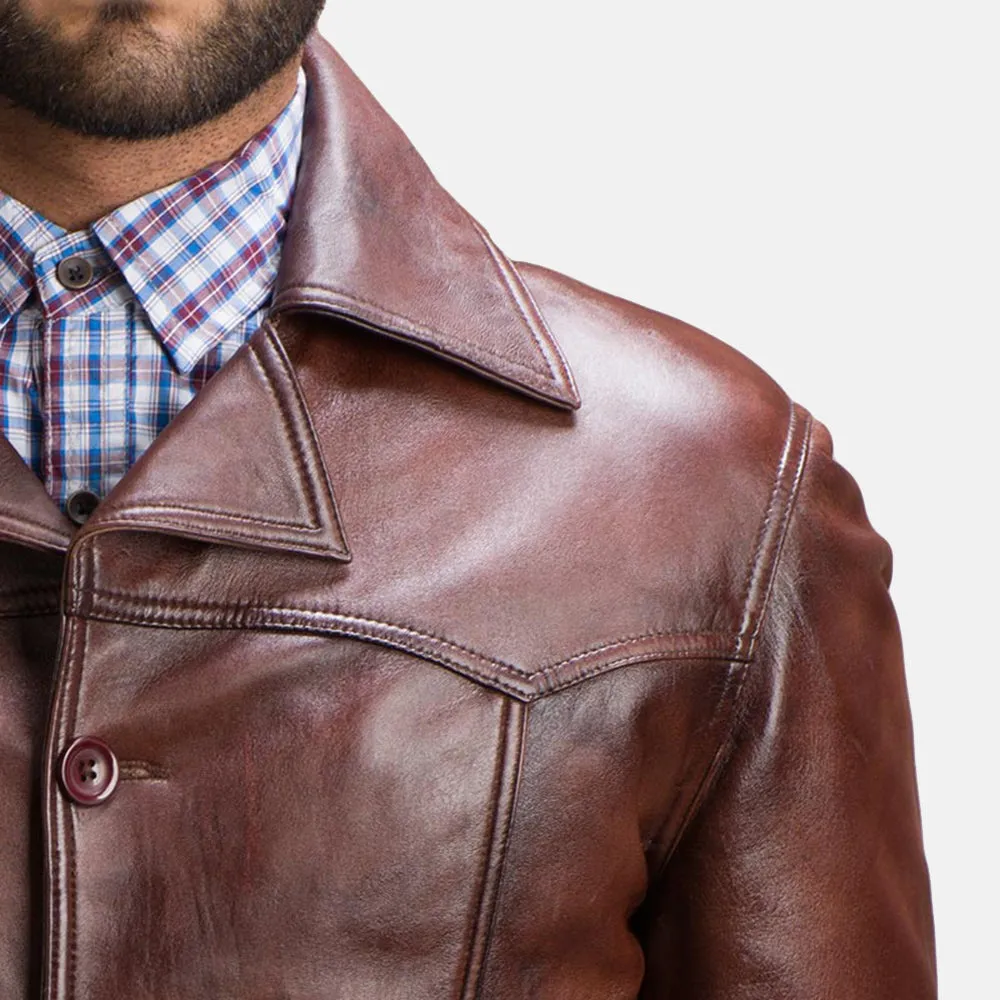 Men's Vincent Alley Brown Leather Jacket