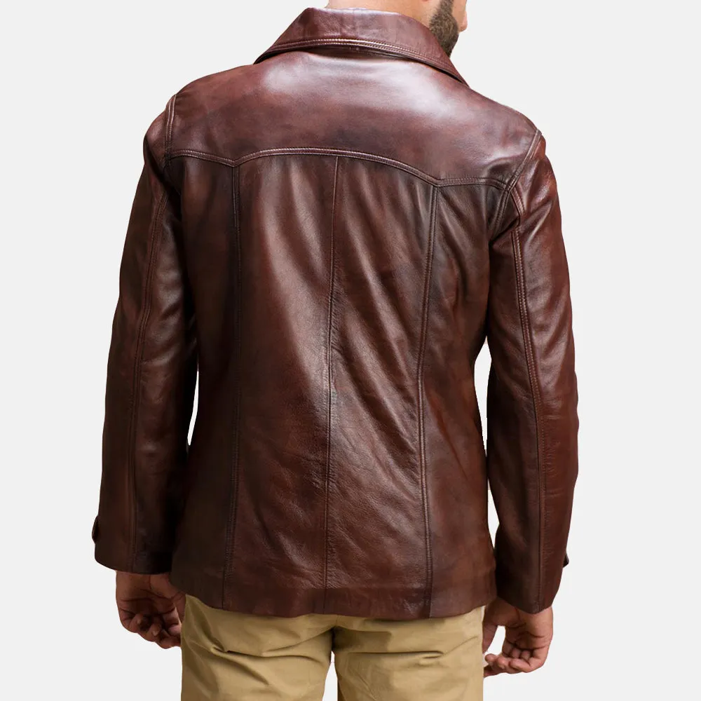Men's Vincent Alley Brown Leather Jacket