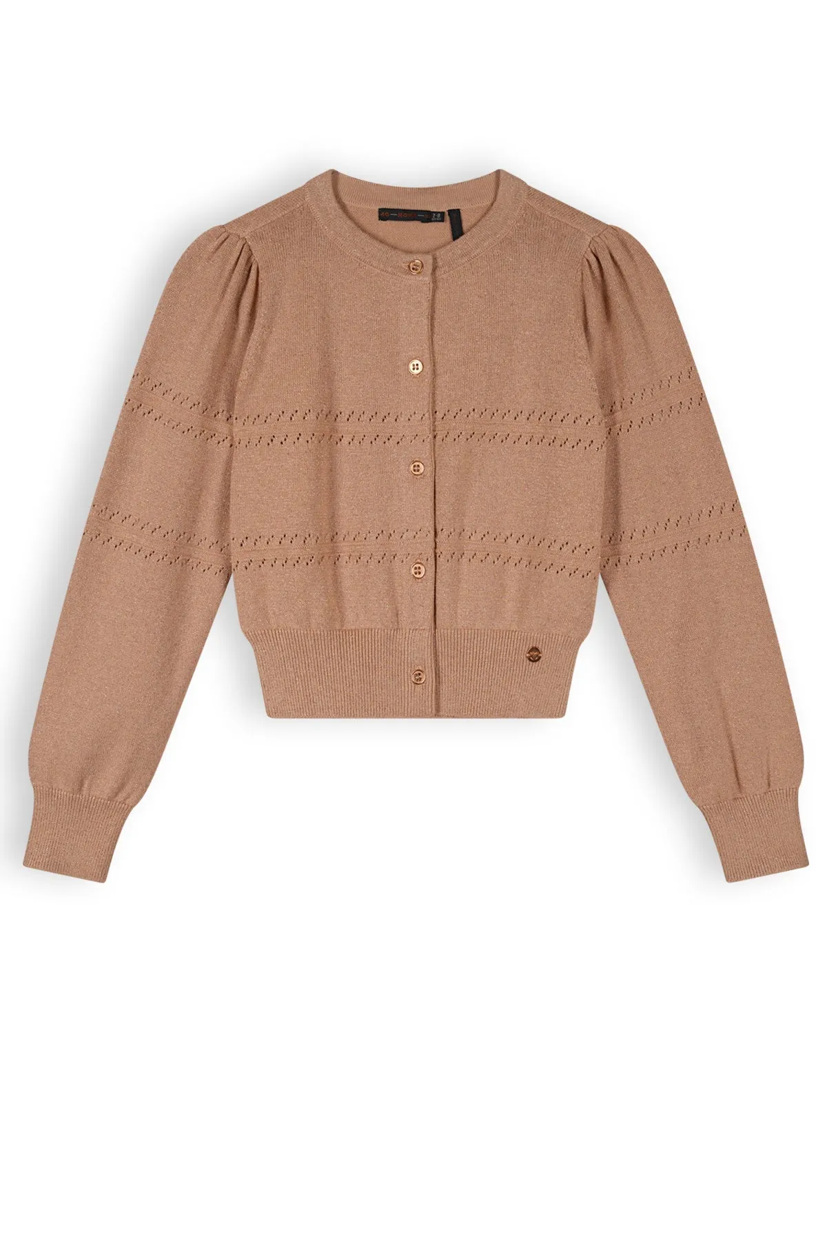NoNo Alia Girls Button Up Lurex Knitted Cardigan