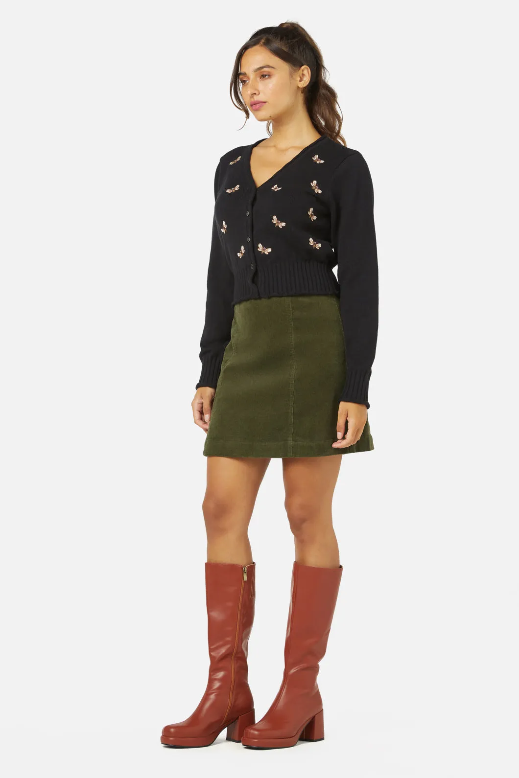 NZ Bee Embroidered Cardi