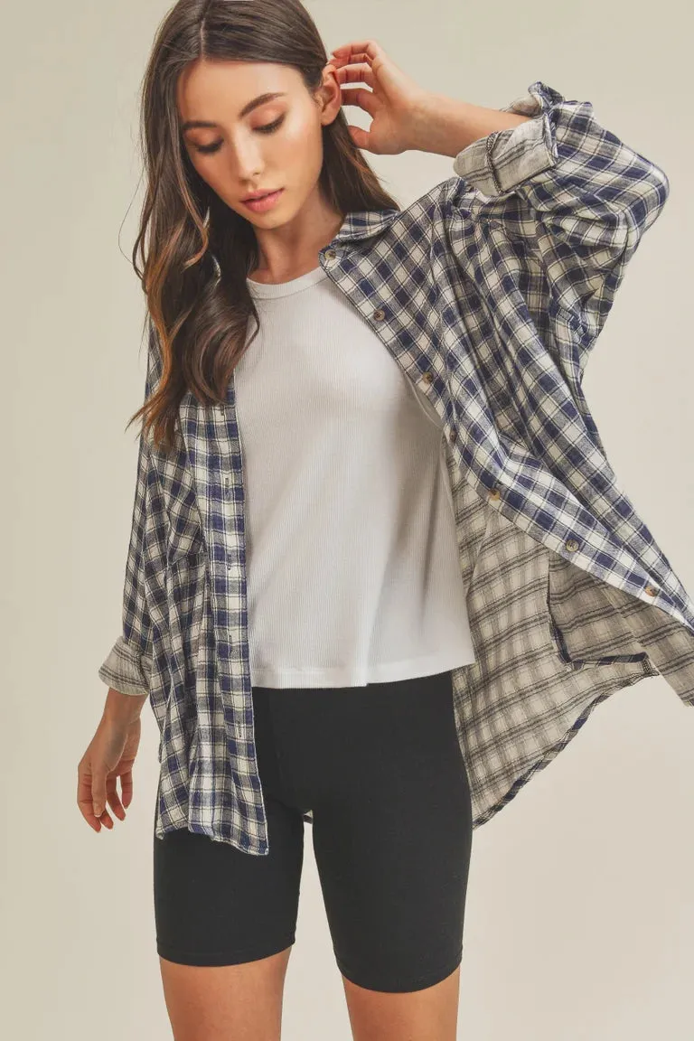 Oversized Gingham Shirt